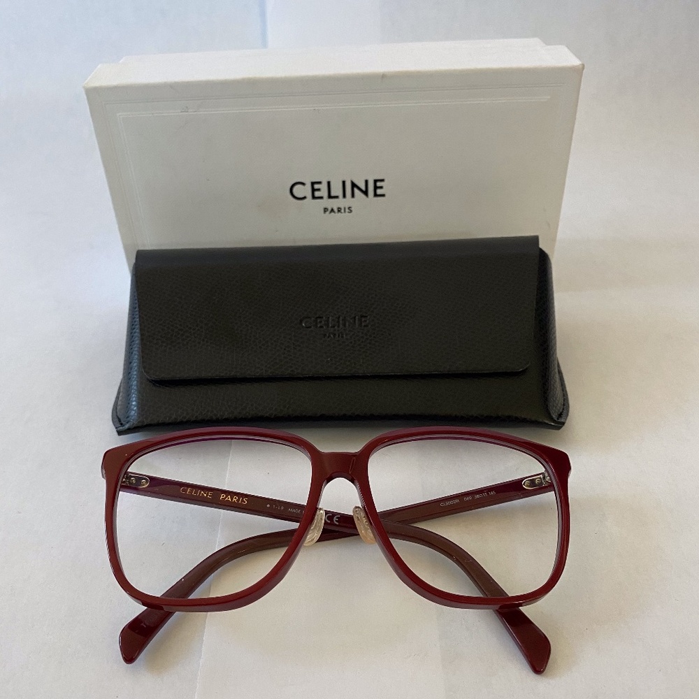 Celine Burgundy Acetate Eyeglasses 55mm